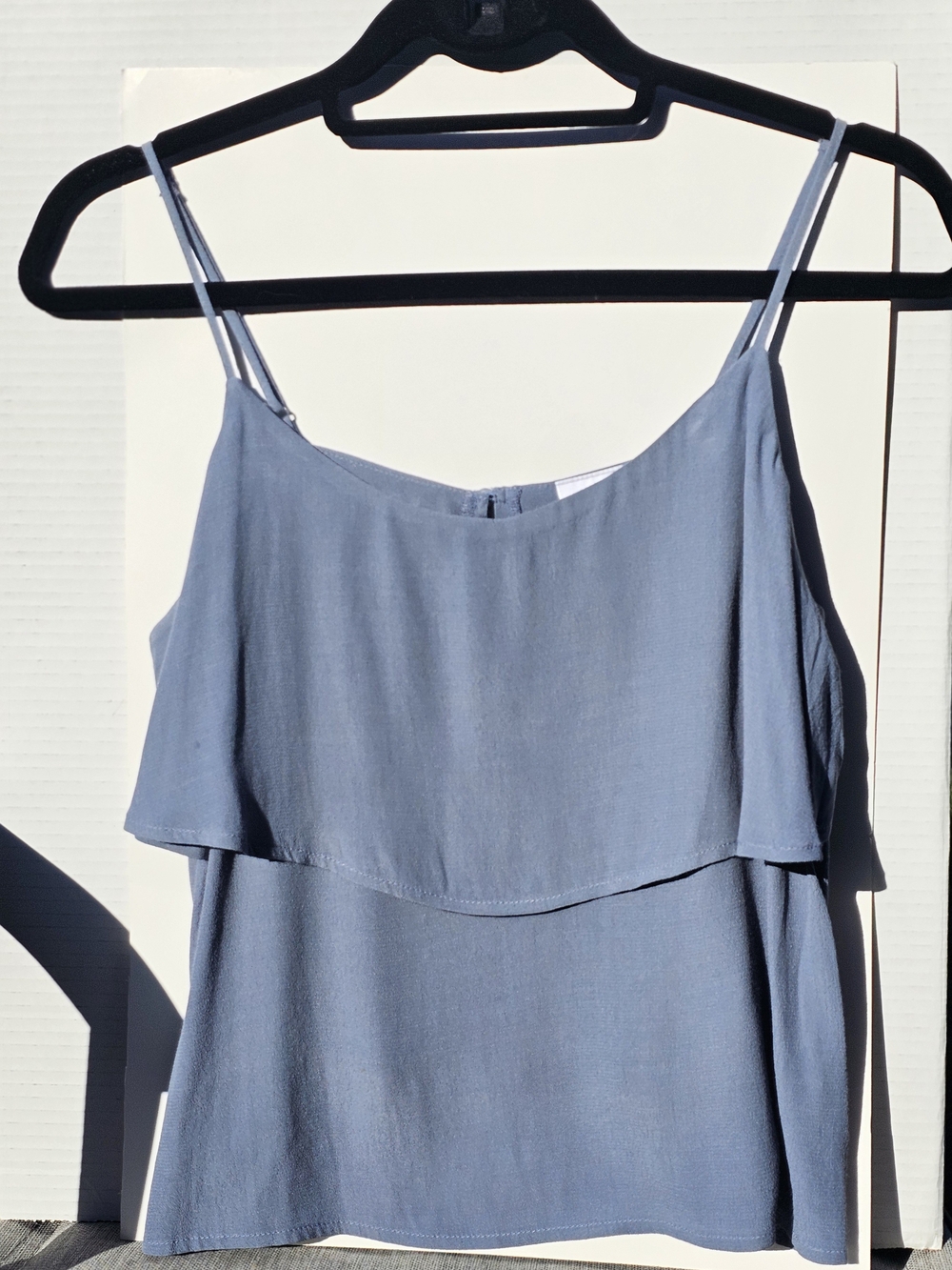 Nordstrom BP Steel Gray/blue layered adjustable tank, Size Small